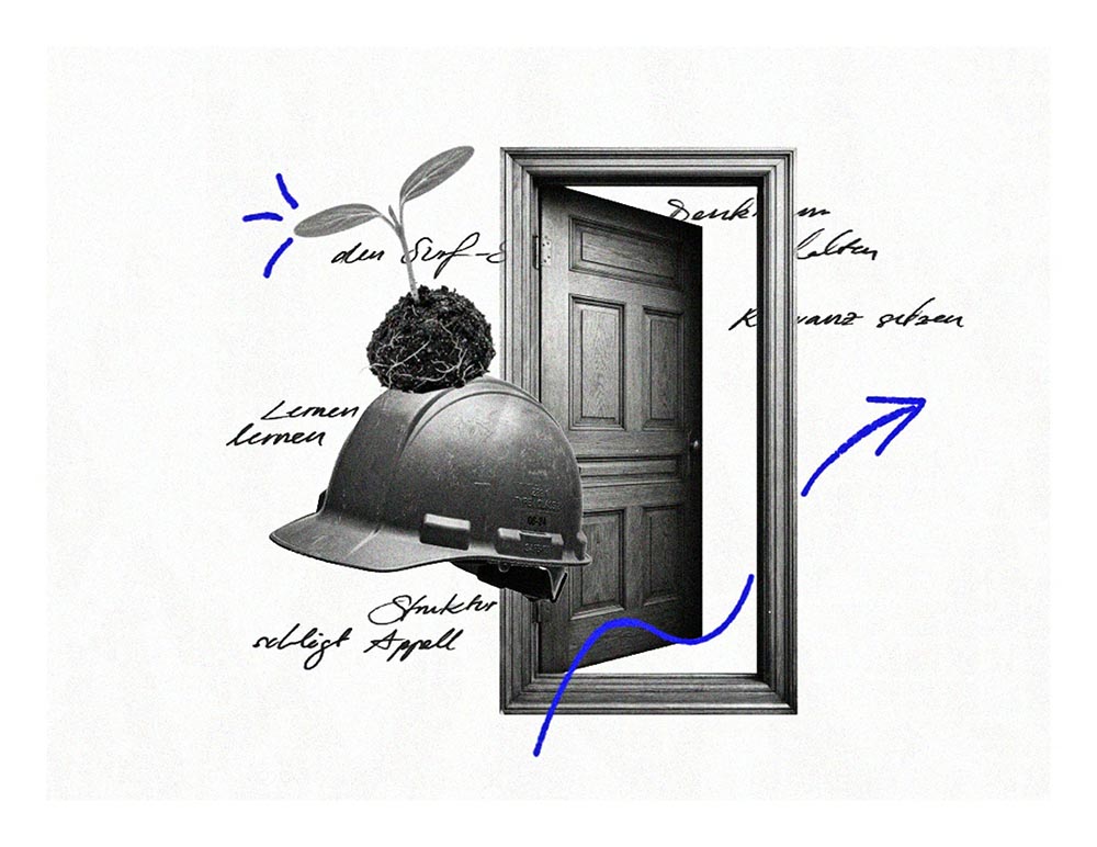 Collage zum Thema Lern- & Innovationskultur – die eigene Welle finden, ein lernendes System