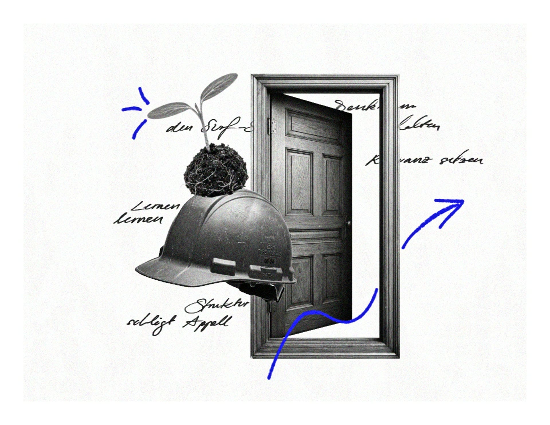 Collage zum Thema Lern- & Innovationskultur — die eigene Welle finden, ein lernendes System